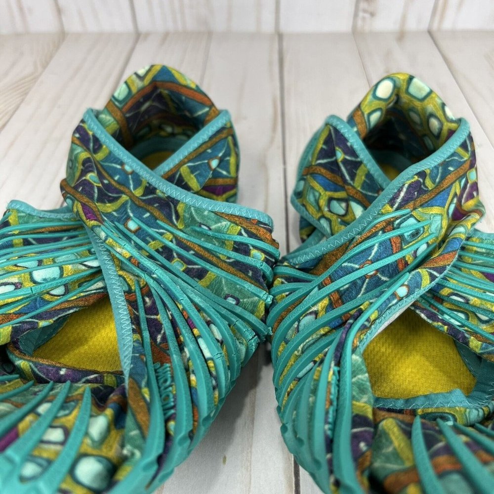 Vibram Women's Teal and Multicolor FiveFingers Athletic Shoes - Picture 3 of 7